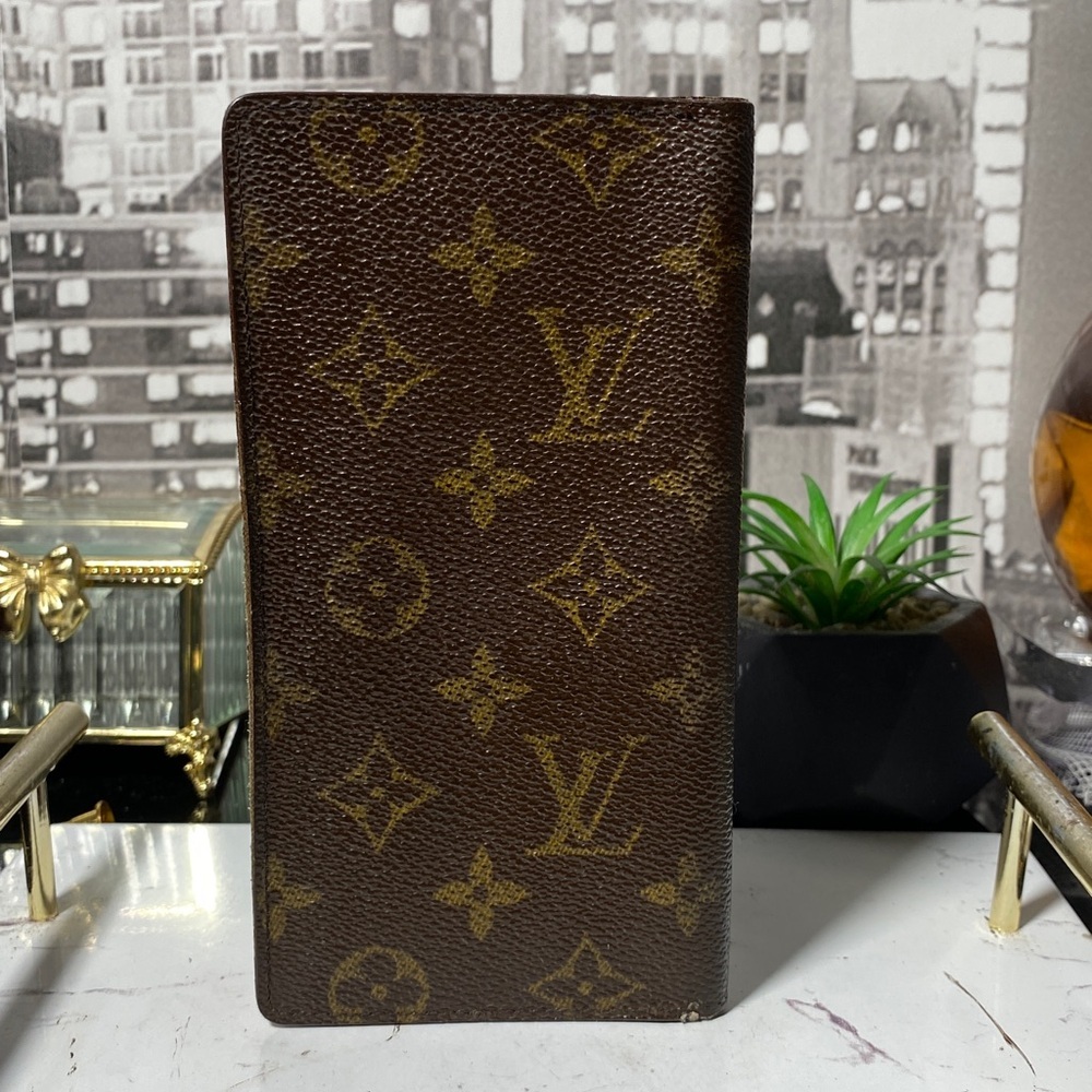 Authentic Louis Vuitton Monogram checkbook Long Wallet - Picture 3 of 14